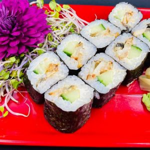 Unagi Philly mit gegrilltem Aal ,Gurken,Frischkäse